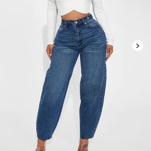 Fashion Nova Dark Blue Boyfriend Jeans